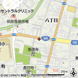 福島交通株式会社　保原バスセンター周辺の地図
