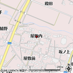 福島県福島市飯坂町平野（屋敷内）周辺の地図