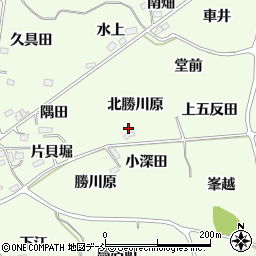 福島県福島市飯坂町東湯野北勝川原周辺の地図