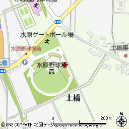 阿賀野市水原野球場周辺の地図