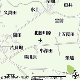 福島県福島市飯坂町東湯野（北勝川原）周辺の地図
