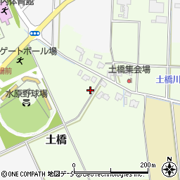 新潟県阿賀野市土橋周辺の地図