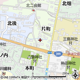 福島県伊達市片町15周辺の地図