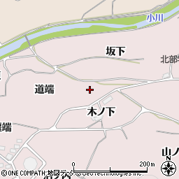 福島県福島市飯坂町平野道端周辺の地図