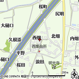 福島県福島市飯坂町東湯野西畑10周辺の地図