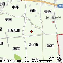 福島県福島市飯坂町東湯野（下五反田）周辺の地図