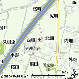 福島県福島市飯坂町東湯野西畑1周辺の地図