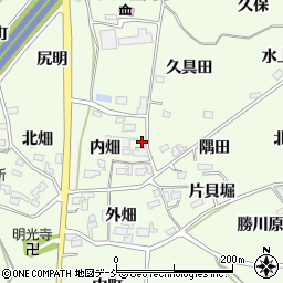 福島県福島市飯坂町東湯野（内畑）周辺の地図