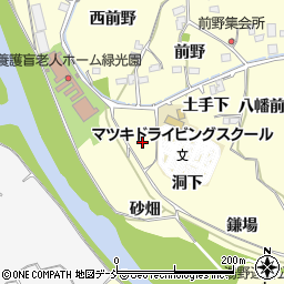 福島県福島市飯坂町湯野水吐周辺の地図