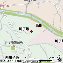 福島県福島市大笹生川子坂24周辺の地図