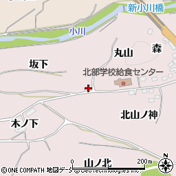 福島県福島市飯坂町平野坂下周辺の地図