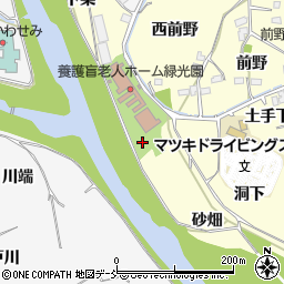 福島県福島市飯坂町湯野（梁尻）周辺の地図