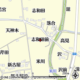 福島県福島市飯坂町湯野志和田前周辺の地図