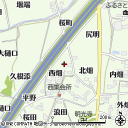 福島県福島市飯坂町東湯野西畑3周辺の地図