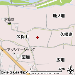 福島県福島市飯坂町平野（久保上）周辺の地図