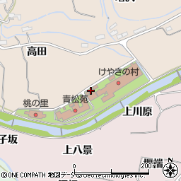 福島県福島市飯坂町中野（高田前）周辺の地図
