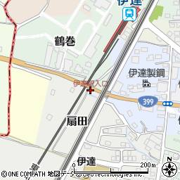 伊達駅入口周辺の地図