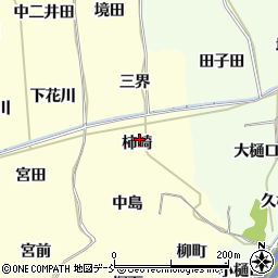 福島県福島市飯坂町湯野柿崎周辺の地図