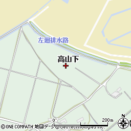 福島県相馬市新沼（高山下）周辺の地図