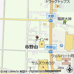 新潟県阿賀野市市野山周辺の地図