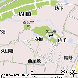 福島県福島市飯坂町平野寺前周辺の地図