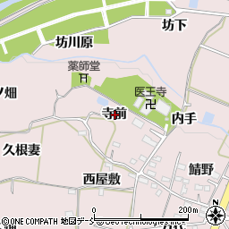 福島県福島市飯坂町平野（寺前）周辺の地図