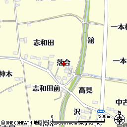 福島県福島市飯坂町湯野落合周辺の地図