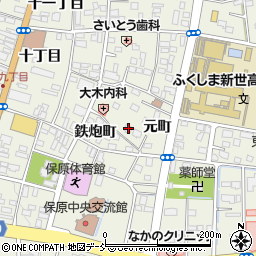 福島県伊達市保原町元町11周辺の地図