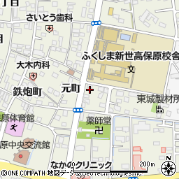 福島県伊達市保原町元町19周辺の地図