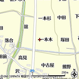 福島県福島市飯坂町湯野一本木周辺の地図