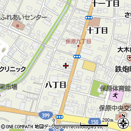 福島県伊達市保原町九丁目1-1周辺の地図