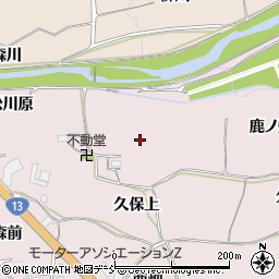 福島県福島市飯坂町平野久保周辺の地図
