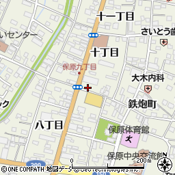 福島県伊達市保原町九丁目9周辺の地図