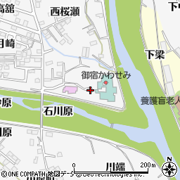 福島県福島市飯坂町小川端周辺の地図