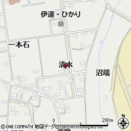 福島県伊達市伏黒清水周辺の地図
