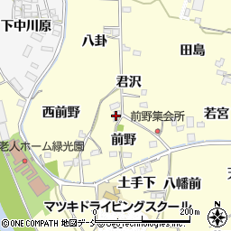 福島県福島市飯坂町湯野君沢9周辺の地図