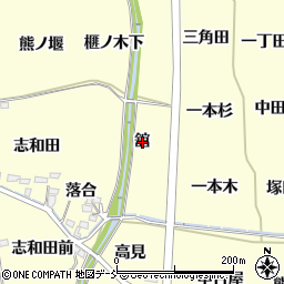 福島県福島市飯坂町湯野舘周辺の地図