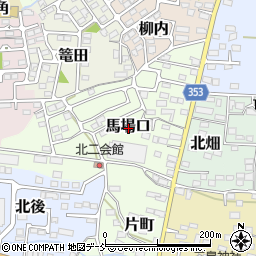 福島県伊達市馬場口周辺の地図