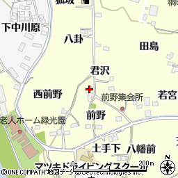 福島県福島市飯坂町湯野君沢8周辺の地図