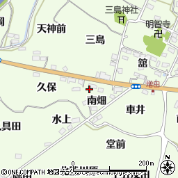 福島県福島市飯坂町東湯野榧下周辺の地図