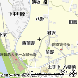 福島県福島市飯坂町湯野西前野1周辺の地図