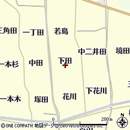 福島県福島市飯坂町湯野（下田）周辺の地図