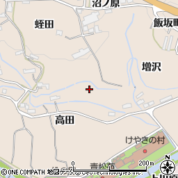 福島県福島市飯坂町中野（高田）周辺の地図