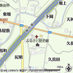 福島県福島市飯坂町東湯野岡前周辺の地図