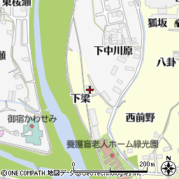 福島県福島市飯坂町湯野下梁4周辺の地図