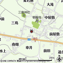 福島県福島市飯坂町東湯野舘周辺の地図