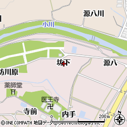 福島県福島市飯坂町平野坊下周辺の地図