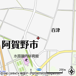 新潟県阿賀野市百津周辺の地図