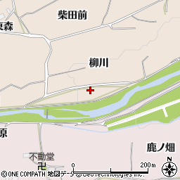 福島県福島市飯坂町中野柳川周辺の地図