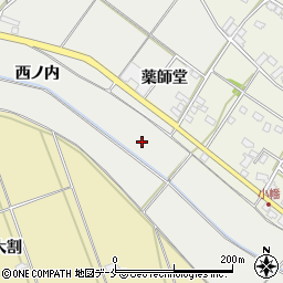 福島県伊達市伏黒薬師堂周辺の地図